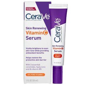 CeraVe Vitamin C Serum 10% + Hyaluronic Acid – Brightening Face 1oz sealed